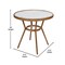 Flash Furniture Lourdes French Bistro 31.5in. Table, White and Navy PE Rattan, Glass Top w/4 Stack Chairs - Natural SDA-AD641012-80-4001-F-WHNVY-NAT-GG - alternate 4